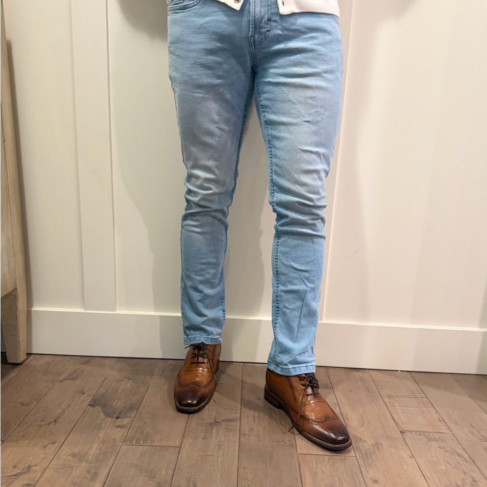 Kenneth Cole Reaction Men's Sky Blue Slim Jeans